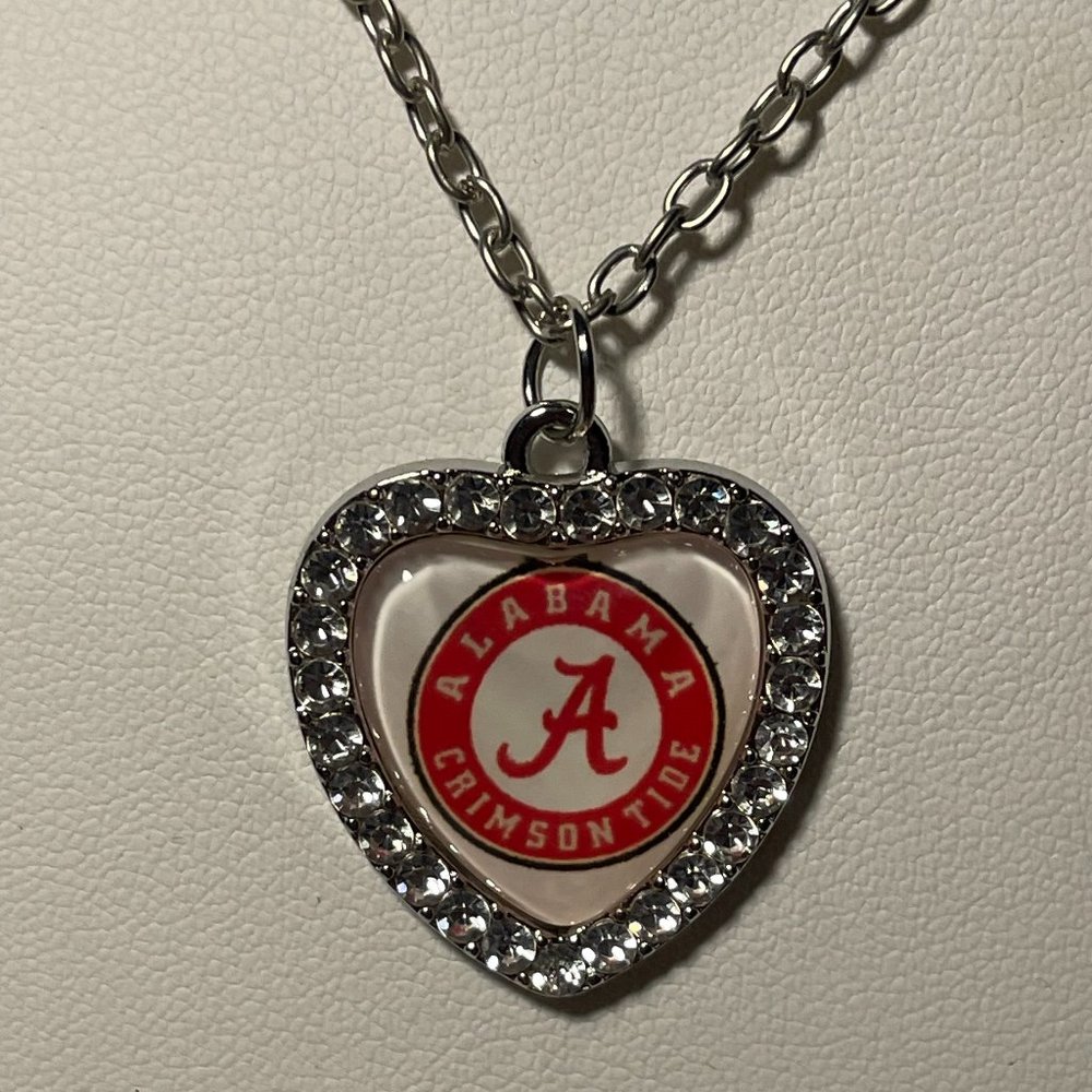 ALABAMA CRIMSON TIDE NCAA 18" HEART NECKLACE  !!!NEW!!!